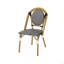 Chaises d'extérieur en polyuréthane et aluminium pour l'extérieur, ensemble de 2, finition en bambou-1972269166