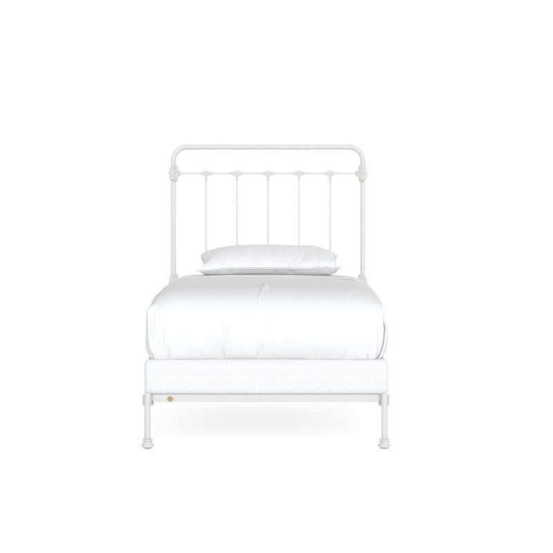 160 Picket Fence Bed | Hidden Foot Standard, Twin, Matte White