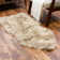 Diller Light Brown Faux Sheepskin Fur Machine Washable Shag Fluffy Area Rug
