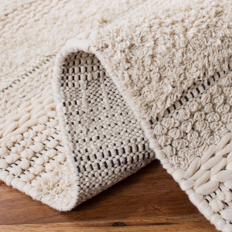 Tapis rayé en coton Magellan Natura, Rectangle 2 pi 3 po x 4 pi