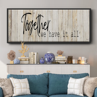 «Together We Have», toile encadrée