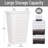  Slim Tapered Laundry Hamper with Lid, Clothes Basket with Swiss Cross Cut-Outs, Lightweight & Ventilated, Plastic, White-1475065701