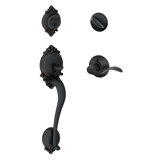 Brookshire Handleset with Deadbolt and Accent Door Lever and Rosette