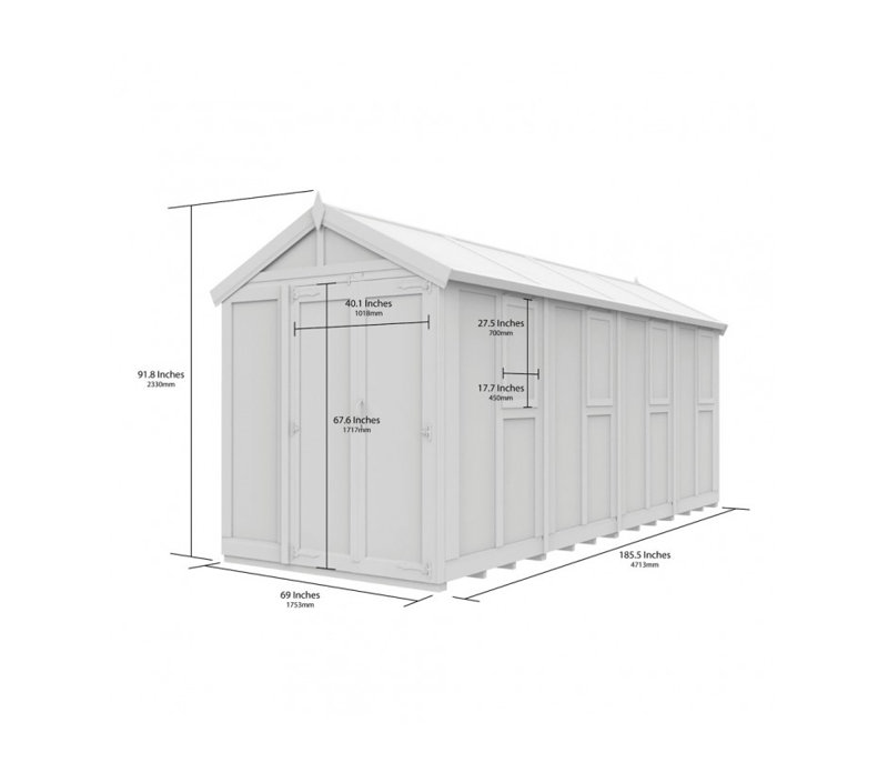 6x16 Glass Green House