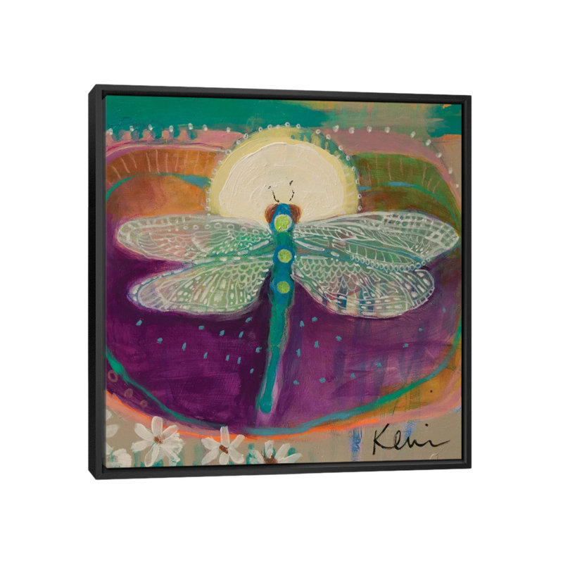 Jewel With Wings by Kerri McCabe - Painting on Canvas, Black, 66.04 cm H x 66.04 cm W