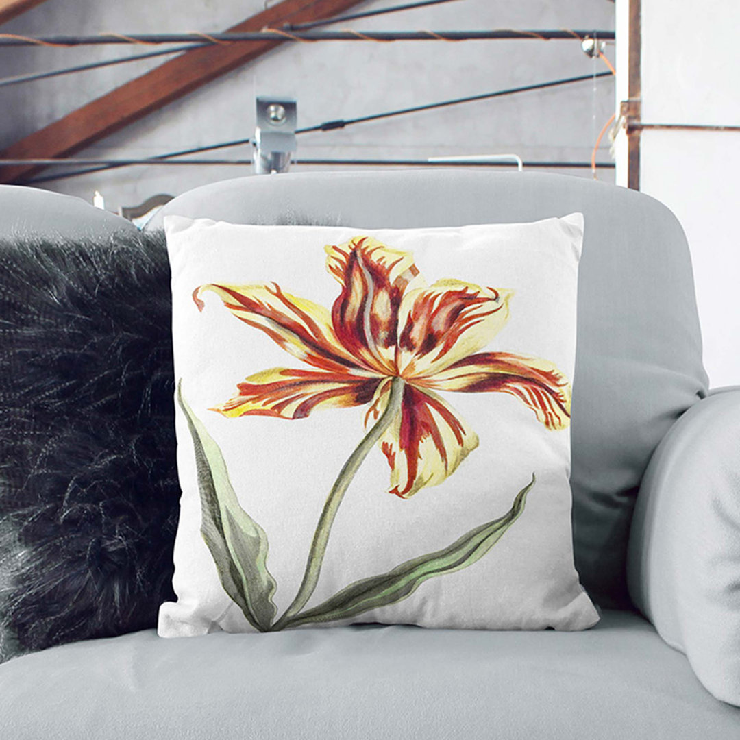 A Tulip Flower by Johan Teyler Cushion with Filling