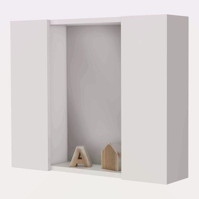 Pharmacie, miroir, porte double, une tablette extérieure
