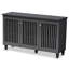 Grande armoire de rangement pour chaussures 3 portes en bois gris foncé moderne et contemporain Cornellious