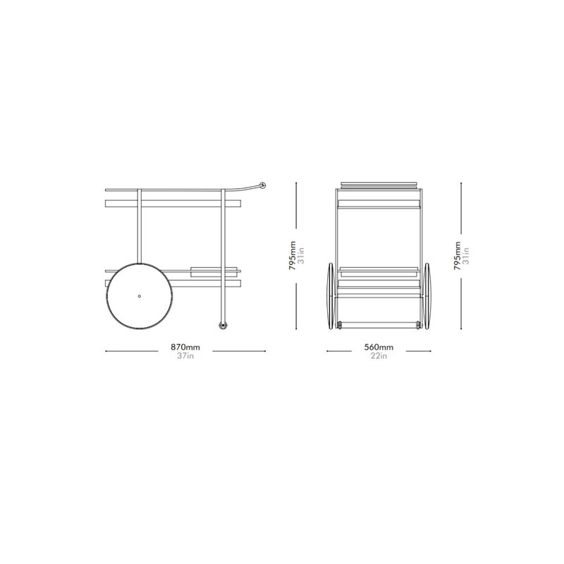 James Steel Bar Cart
