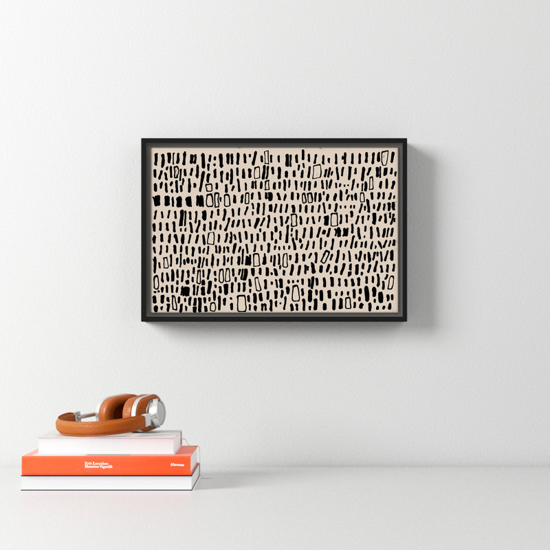 Tribal Code by Filippo Ioco, 13.5" H x 19.5" W x 2" D, Black