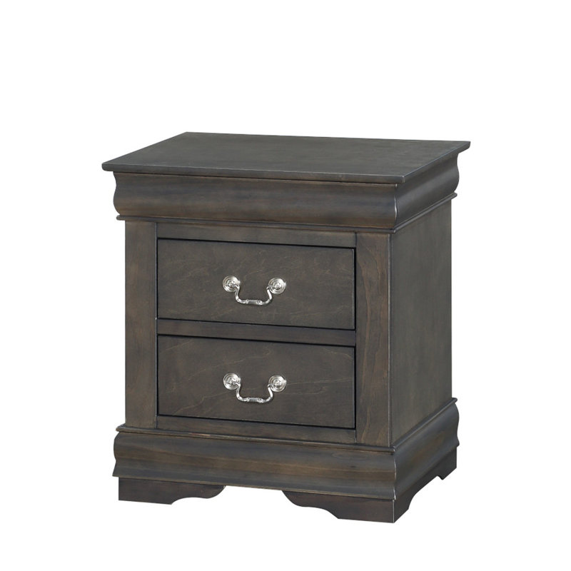 Table de chevet Louis Philippe, Gris foncé