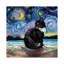 Tuxedo Cat Night II by Aja Trier - Wrapped Canvas Gallery-Wrapped Canvas Giclée-1903783271