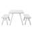 Goines Jack 3 Piece Dining Set White Frame White Polyresin