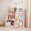 Étagère de rangement pour jouets New New, étagère en bois multifonctionnelle à 4 niveaux pour salle de jeux et chambre de bébé, rose