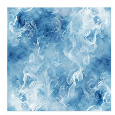 «Abstract Blue Myst II», reproduction d'art moderne sans cadre