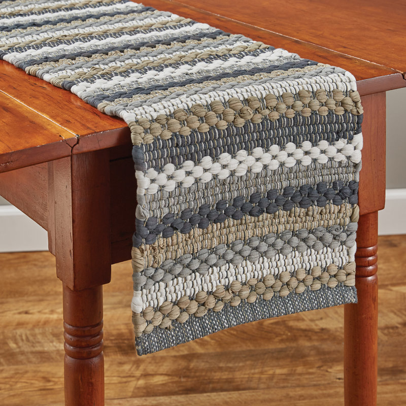 Amitiel Rectangular Striped Table Runner, 54" x 13"