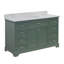 Ensemble de meuble-lavabo simple 60 po Ronnie avec comptoir vert sauge et comptoir en marbre de Carrare-1892729882-1942396711