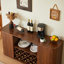 Buffet Modern Wavy Curve avec porte-bouteilles et porte-verres, tablettes réglables pour un rangement et une présentation polyvalents dans les cuisines et les salles à manger-1504904582