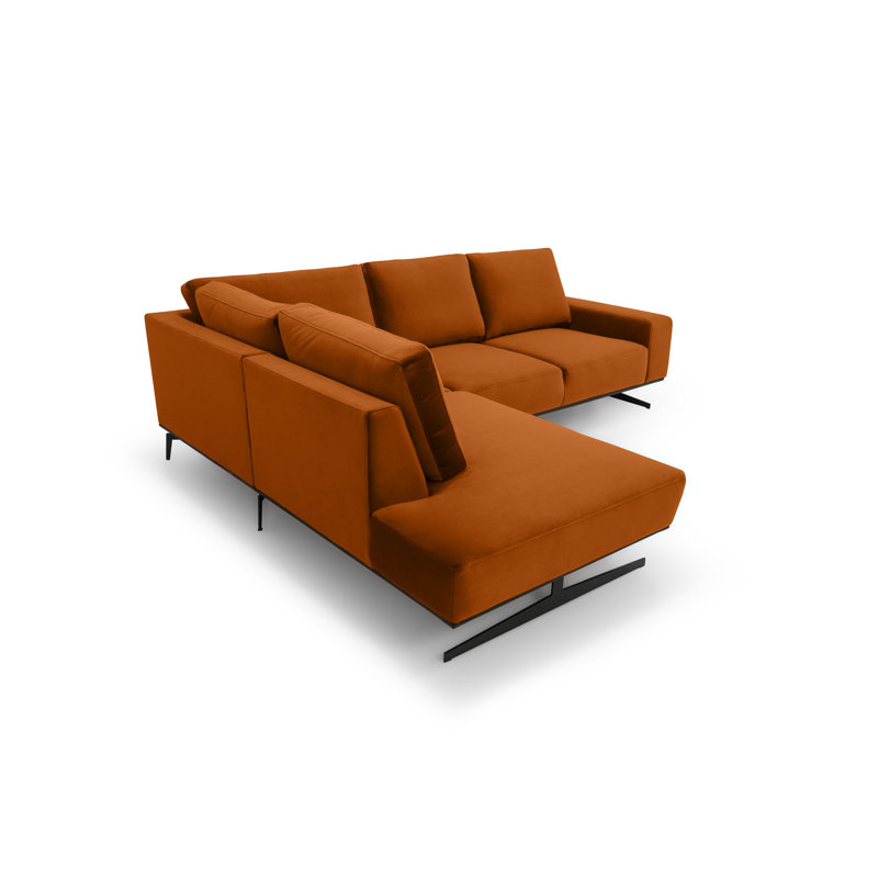 5 Seater Corner Sofa, Orange