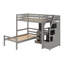 Lit mezzanine simple avec bureau, tablettes et tiroirs-1483622217
