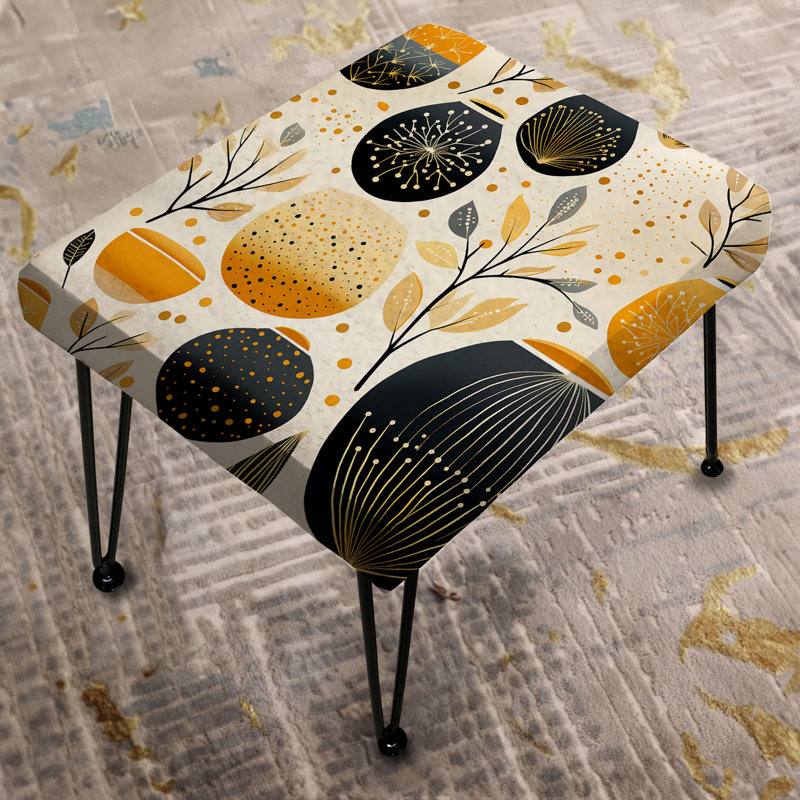 Minimalism Pottery Motifs - Boho Rectangle Ottoman