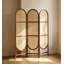 Paravent en bois massif de style français pliable en rotin-700766017-700766019-700766023