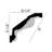 6-1/4 in x 5-1/4 in x 6 in Long Decorative Polyurethane Crown Moulding Sample