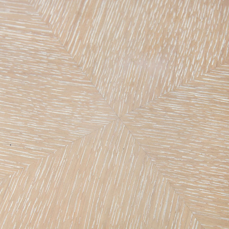 Bertram End Table, Bleached Cerused Oak