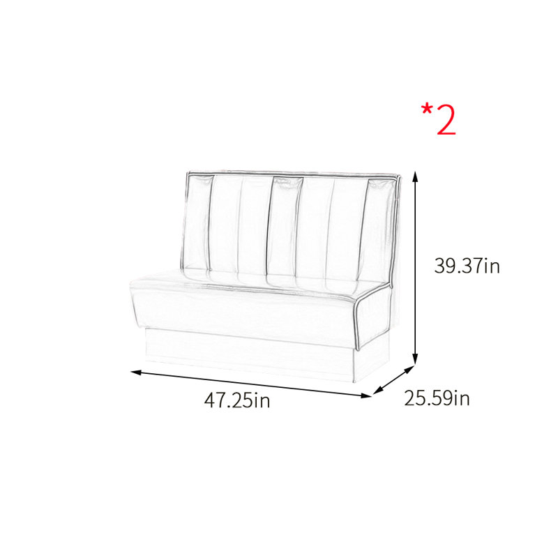 Banc de rangement American Style, Noir / blanc