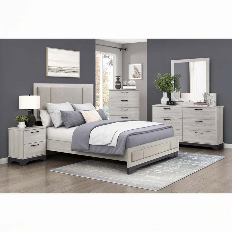 Upholstered Platform Bed, Queen
