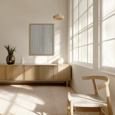 Lines And Textures By Alma – Beige And White Linear Abstract Wall Art