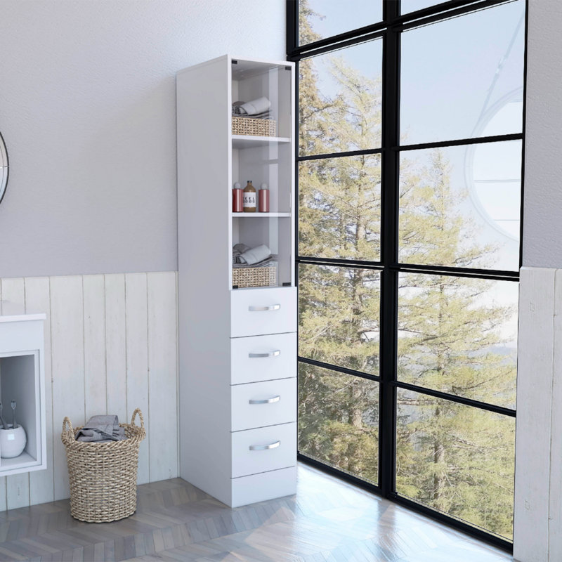 Armoire moderne moderne avec trois tablettes
