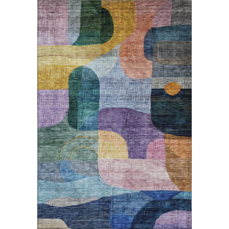 Premium Machine Washable Konopka AMF1115 Modern Rug, Rectangle 2'6" x 3'10"