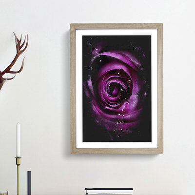 Striking Purple Rose - Picture Frame Painting Print