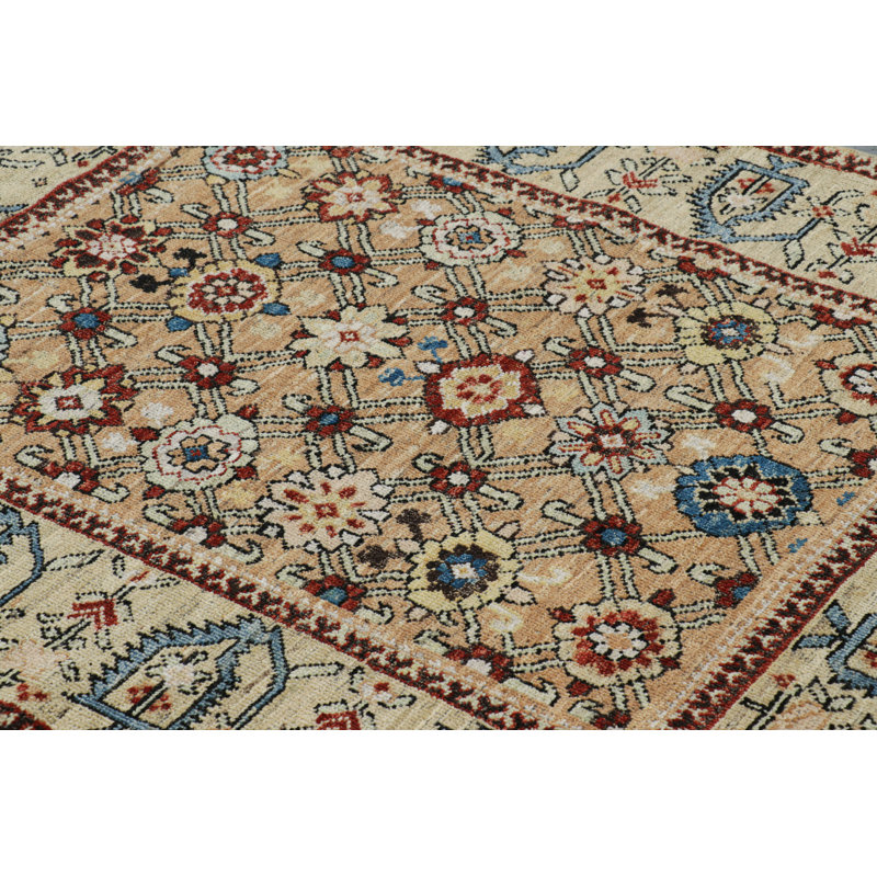 Rug & Kilim’S Caucasian Kuba Style Rug In Beige-Brown With Floral Patterns