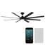 Hydra 8 - Blade Outdoor LED Smart Standard Ceiling Fan with Wall Control and Light Kit Included, Works With Alexa and iOS or Android App-32650311-56611497-121976042
