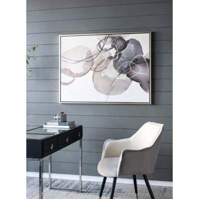 47.2x1.5x35.4 Large Abstract Oil Painting, Hand Painted Gray Brown Texture, Firwood & Canvas, Interior Decor 47" X 35.5" Art, 40% 20% Plastic Frame,