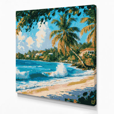 Cities Barbados Blue Canvas Wall Art