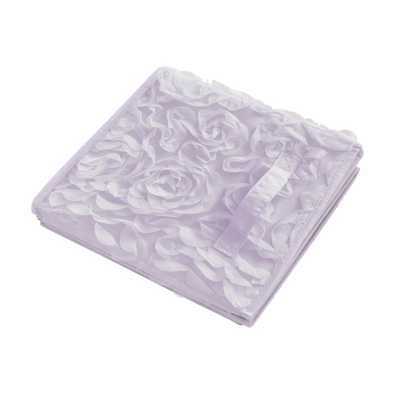 Bac de rangement en tissu Rose Lace, Mauve