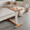Table de lit en bois massif avec roulettes Aevah, table de chevet à hauteur réglable pour la maison et l’hôpital