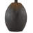 Donna Black Faux Wood Table Lamp with Linen Drum Shade