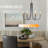 6-Light 27.6" Black & Gold Traditional Chandelier