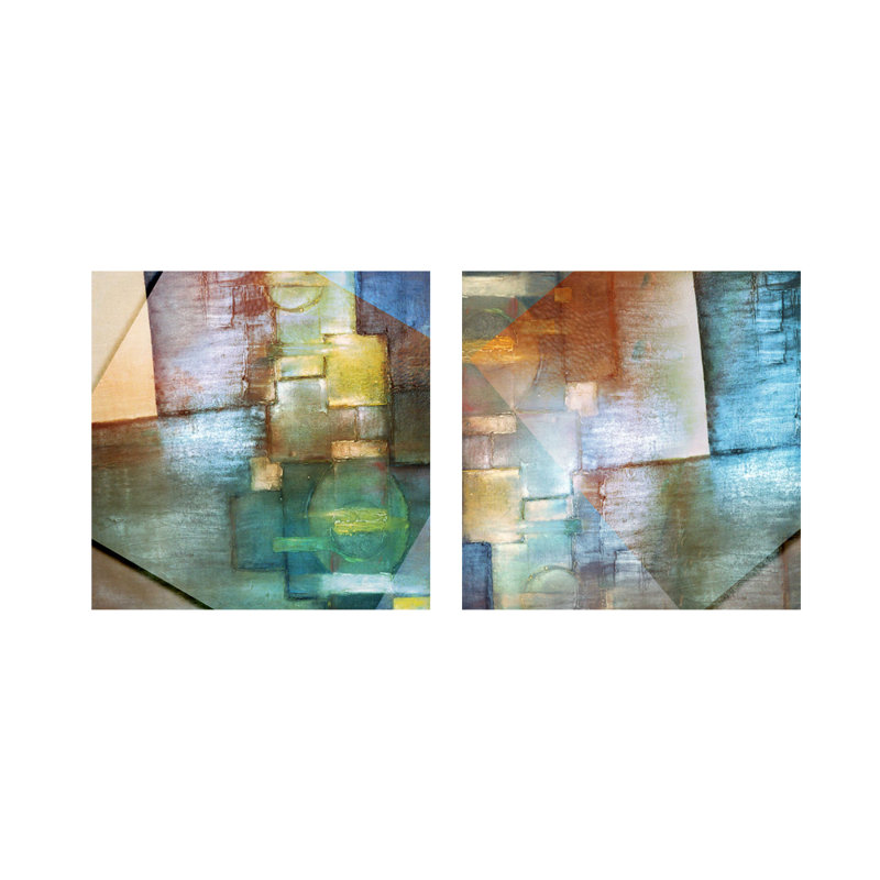 « abstract »-2 pièces, ensemble de 2 reproductions d’art sur toiles