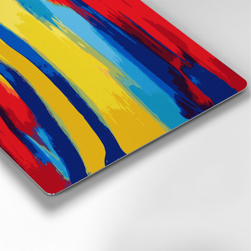 Abstrait couleur champ 60, art mural en métal brun, H 20 po x l 24 po