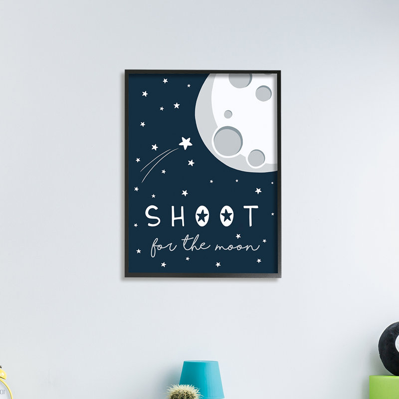 Shoot For The Moon - impression, Giclée encadrée noir minuit, H 20 po x l 16 po