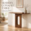Console de 47,24 po avec console moderne à boucle, canapé de vestibule étroit, noyer-249406535