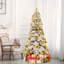 Arbre de Noël à charnière artificiel 6 pi avec 589 branches de flocage The Holiday Aisle®