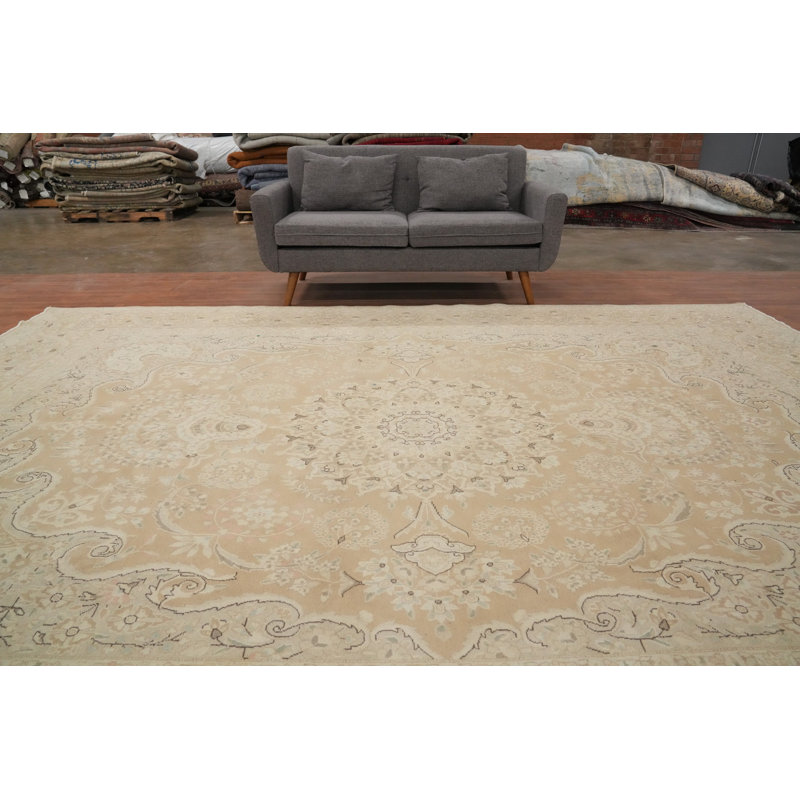 Tapis traditionnel en laine à médaillon 10 x 13