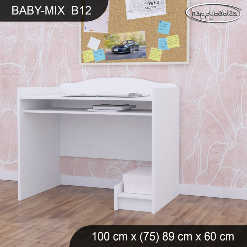 100cm Computer Desk, White