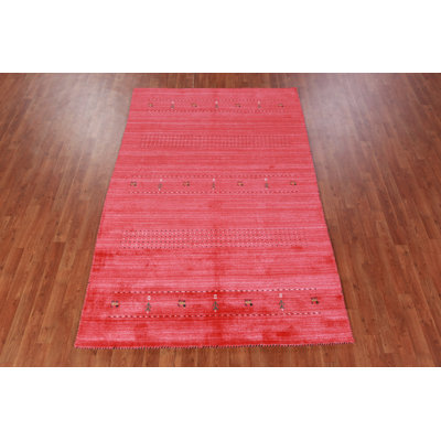 Tapis rose Gabbeh 5 x 8